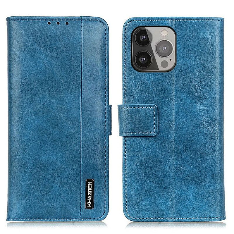 Custodia in pelle iPhone 13 Pro Max Khazneh Eleganza In Pelle