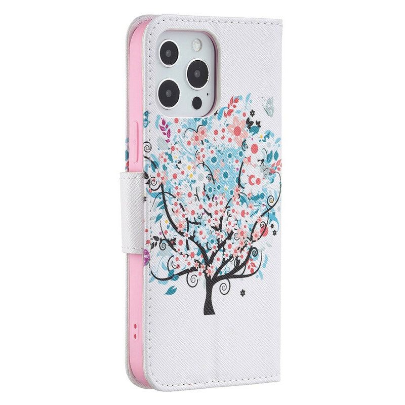 Folio Cover iPhone 13 Pro Max Albero Fiorito