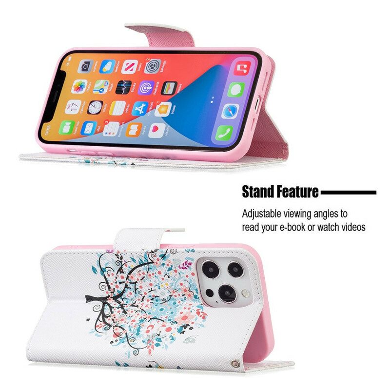 Folio Cover iPhone 13 Pro Max Albero Fiorito