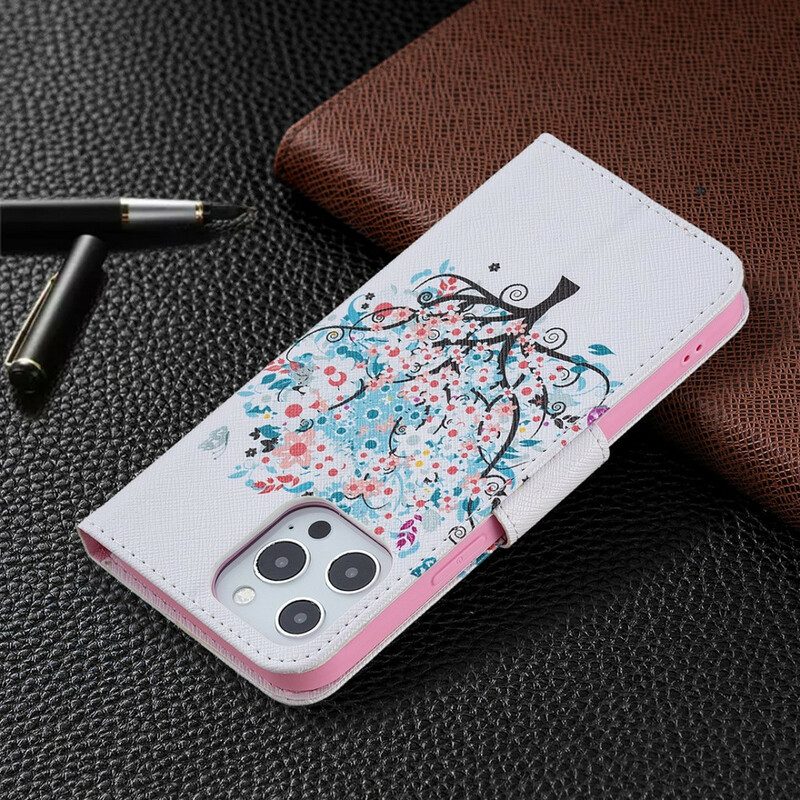 Folio Cover iPhone 13 Pro Max Albero Fiorito