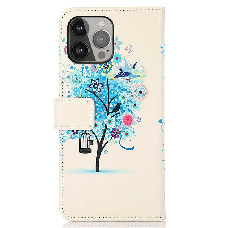 Folio Cover iPhone 13 Pro Max Albero In Fiore