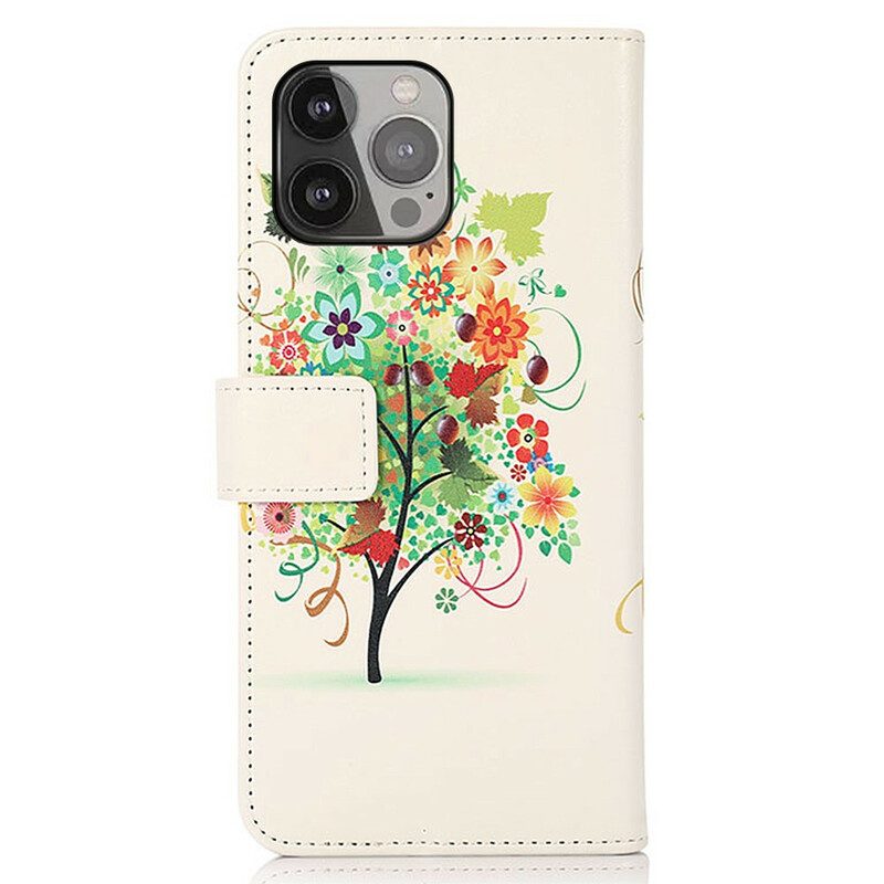 Folio Cover iPhone 13 Pro Max Albero In Fiore