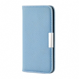 Folio Cover iPhone 13 Pro Max Custodia in pelle Ecopelle Litchi Ultra Chic