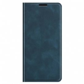 Folio Cover iPhone 13 Pro Max Custodia in pelle Effetto Pelle Morbida Seta