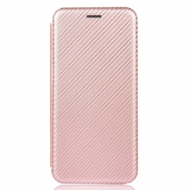 Folio Cover iPhone 13 Pro Max Custodia in pelle Fibra Di Carbonio