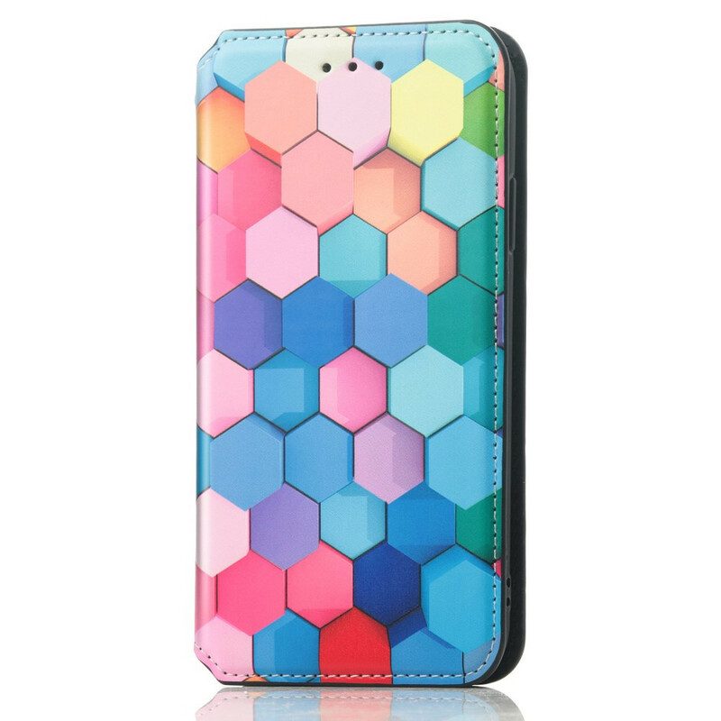 Folio Cover iPhone 13 Pro Max Custodia in pelle Sorprendente Motivo Colorato