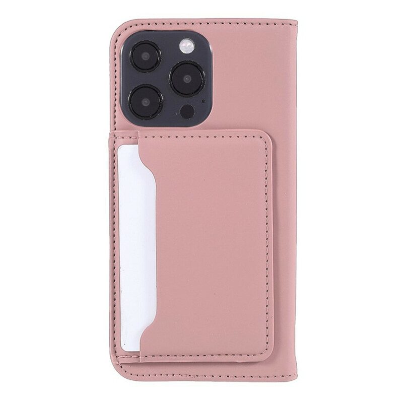 Folio Cover iPhone 13 Pro Max Custodia in pelle Supporto Per Portacarte