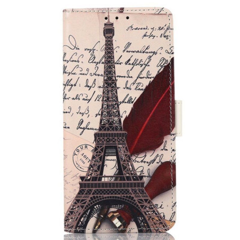 Folio Cover iPhone 13 Pro Max Torre Eiffel Del Poeta