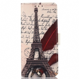 Folio Cover iPhone 13 Pro Max Torre Eiffel Del Poeta