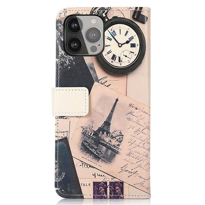 Folio Cover iPhone 13 Pro Max Torre Eiffel Del Poeta