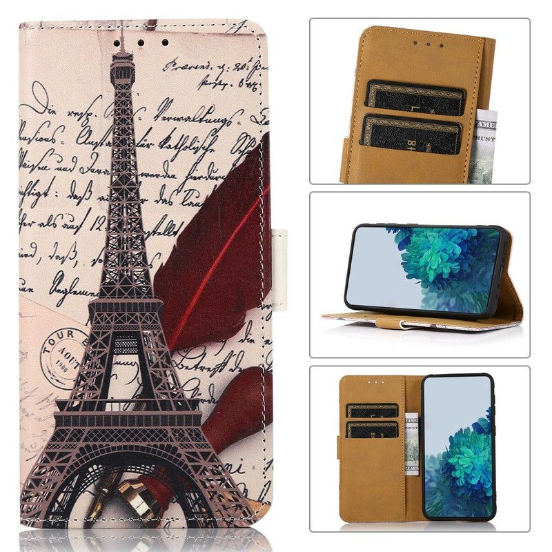 Folio Cover iPhone 13 Pro Max Torre Eiffel Del Poeta