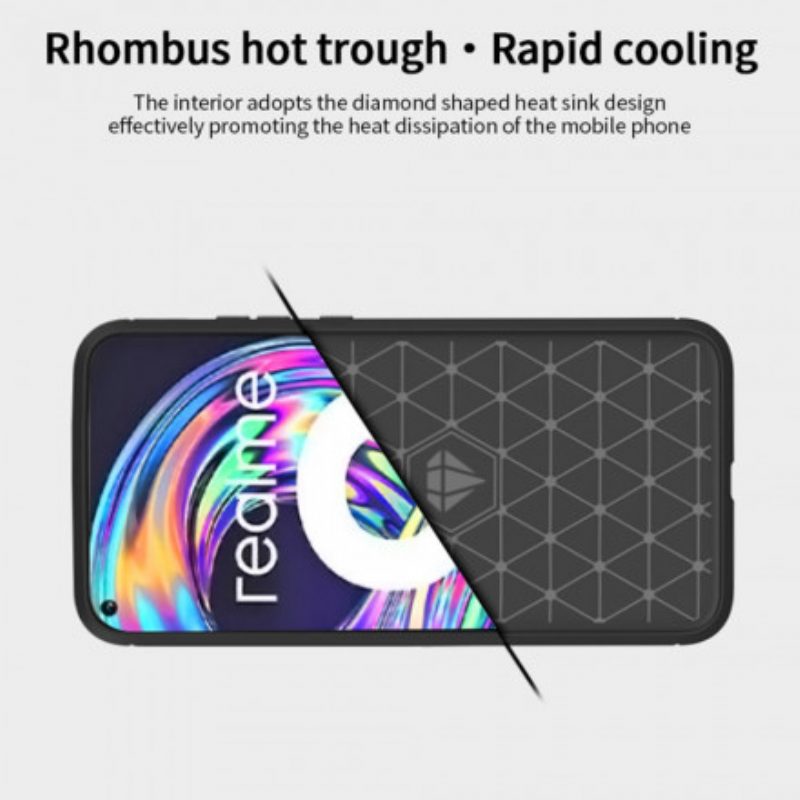 Cover Realme 8 / 8 Pro Fibra Di Carbonio Spazzolata Mofi