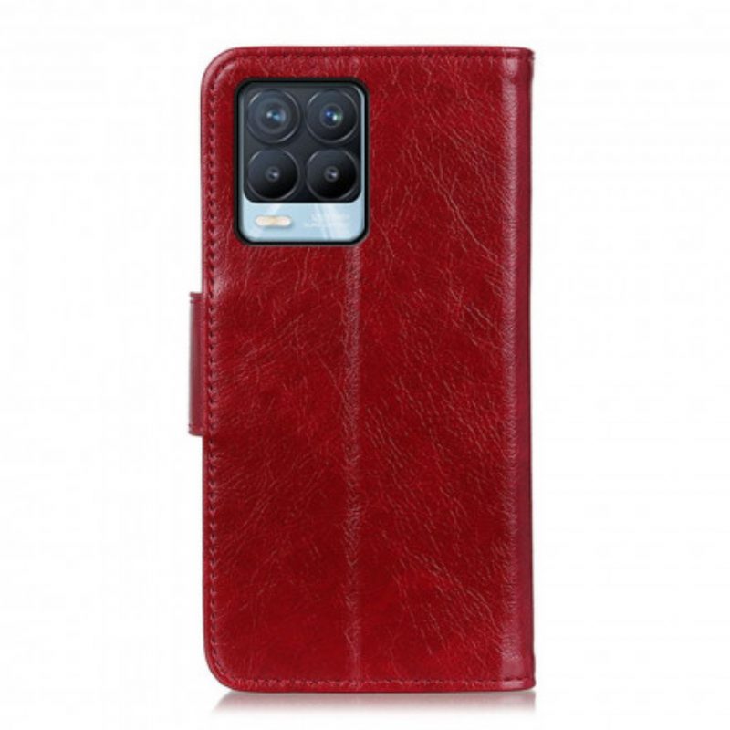 Folio Cover Realme 8 / 8 Pro Crosta Di Nappa