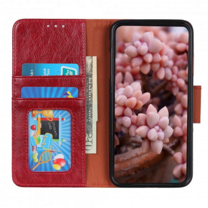 Folio Cover Realme 8 / 8 Pro Crosta Di Nappa