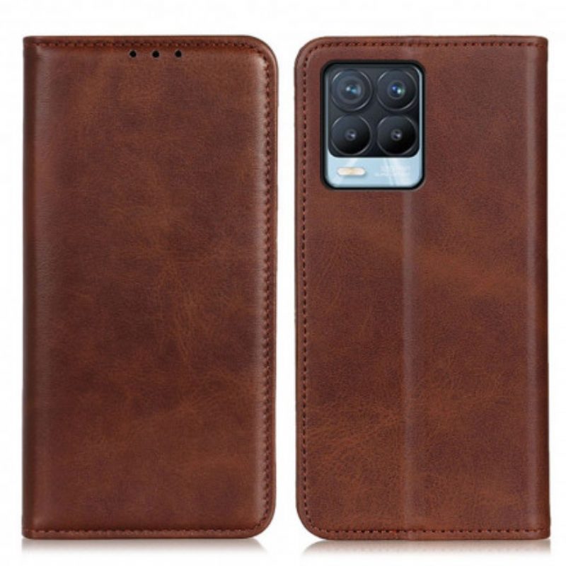 Folio Cover Realme 8 / 8 Pro Custodia in pelle Pelle Crosta Eleganza