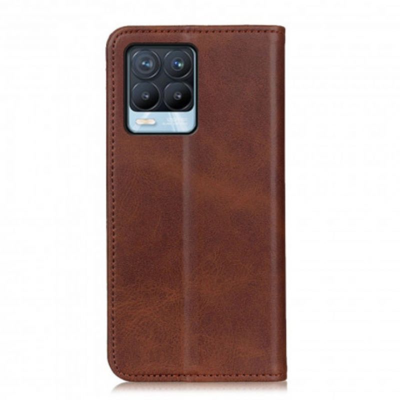 Folio Cover Realme 8 / 8 Pro Custodia in pelle Pelle Crosta Eleganza