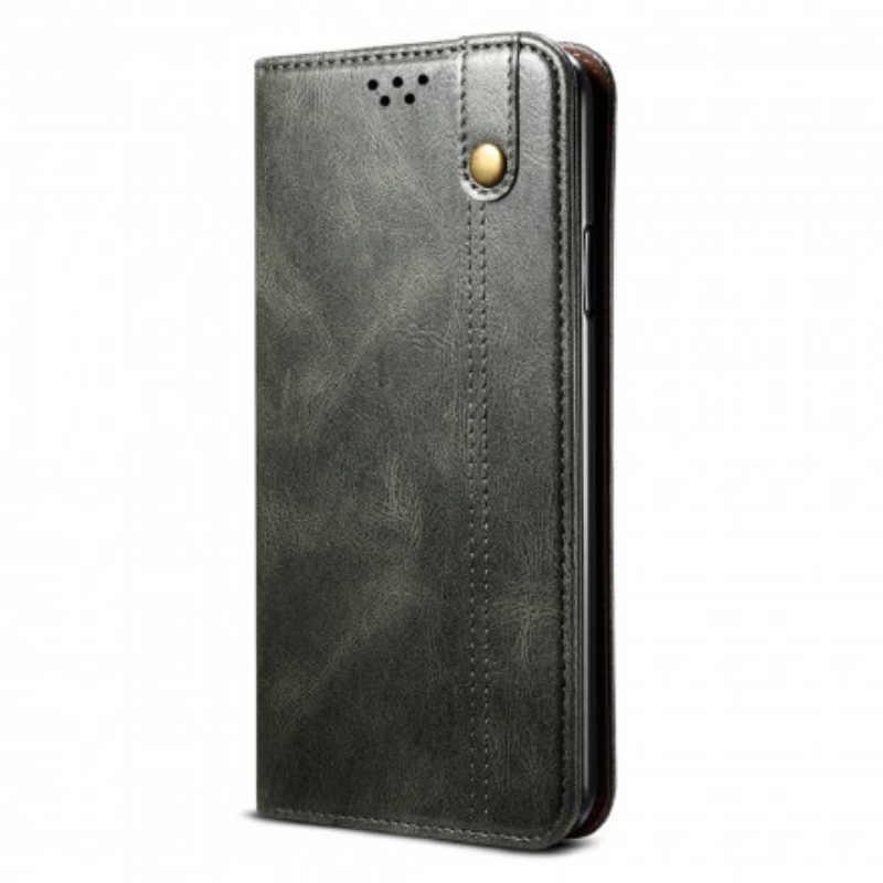 Folio Cover Realme 8 / 8 Pro Custodia in pelle Ecopelle Cerata