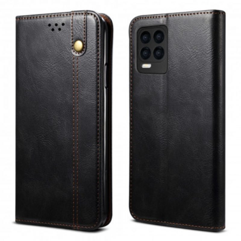 Folio Cover Realme 8 / 8 Pro Custodia in pelle Ecopelle Cerata