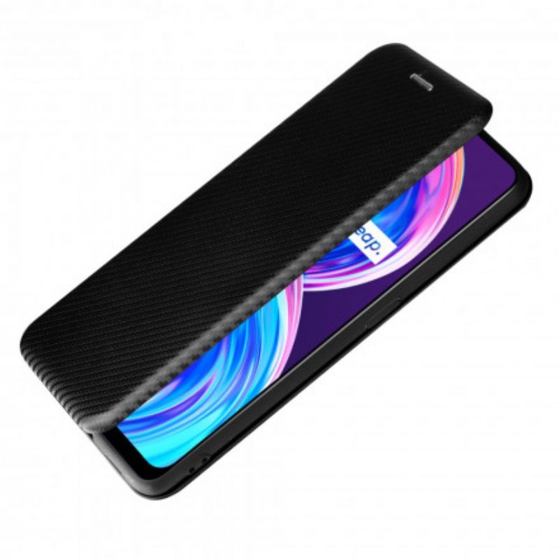 Folio Cover Realme 8 / 8 Pro Custodia in pelle Silicone Colorato Al Carbonio