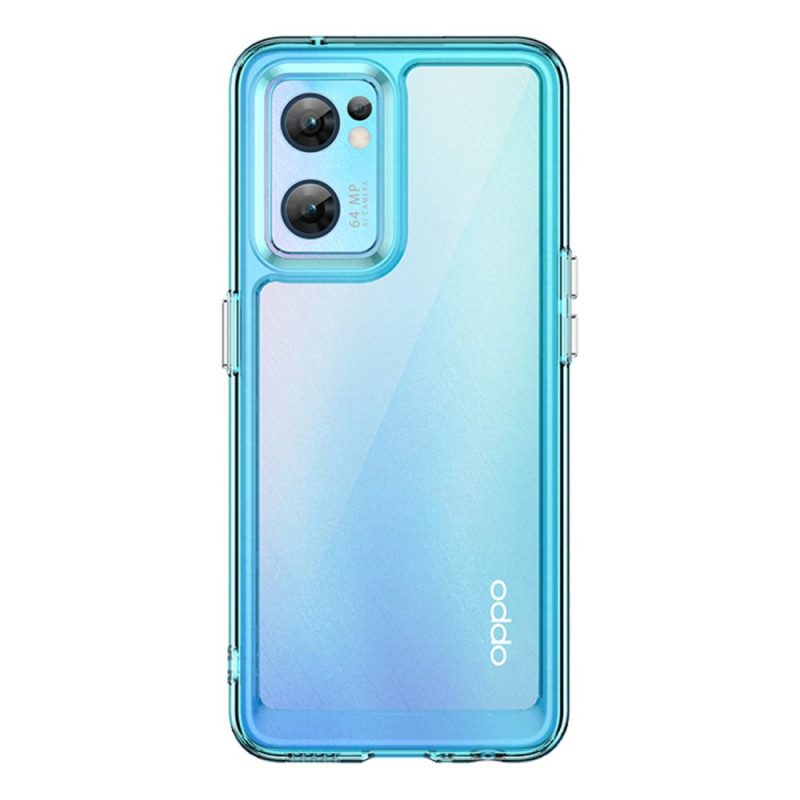 Cover Oppo Find X5 Lite Bordi Colorati Trasparenti Ibridi