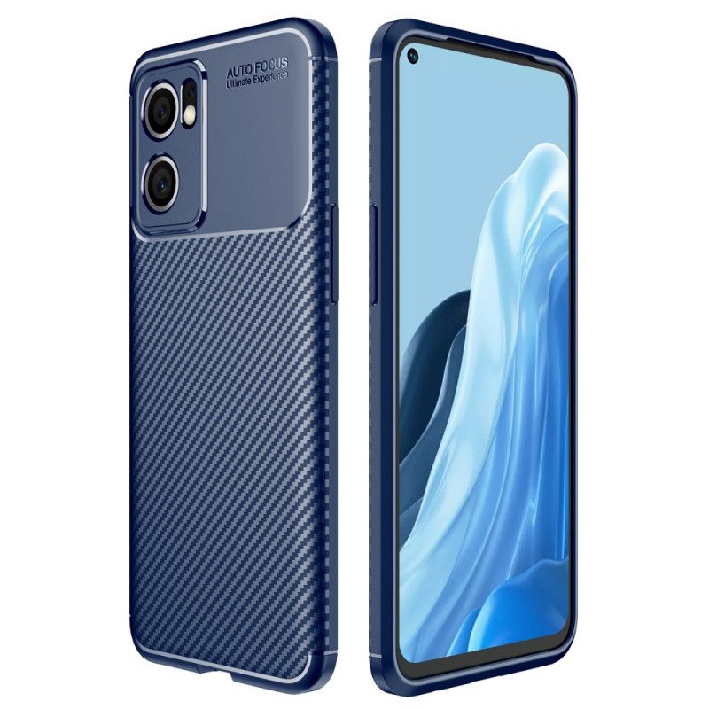 Cover Oppo Find X5 Lite Fibra Di Carbonio Spazzolata