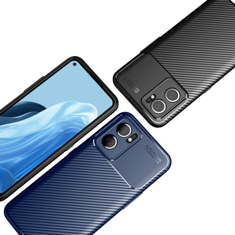 Cover Oppo Find X5 Lite Fibra Di Carbonio Spazzolata