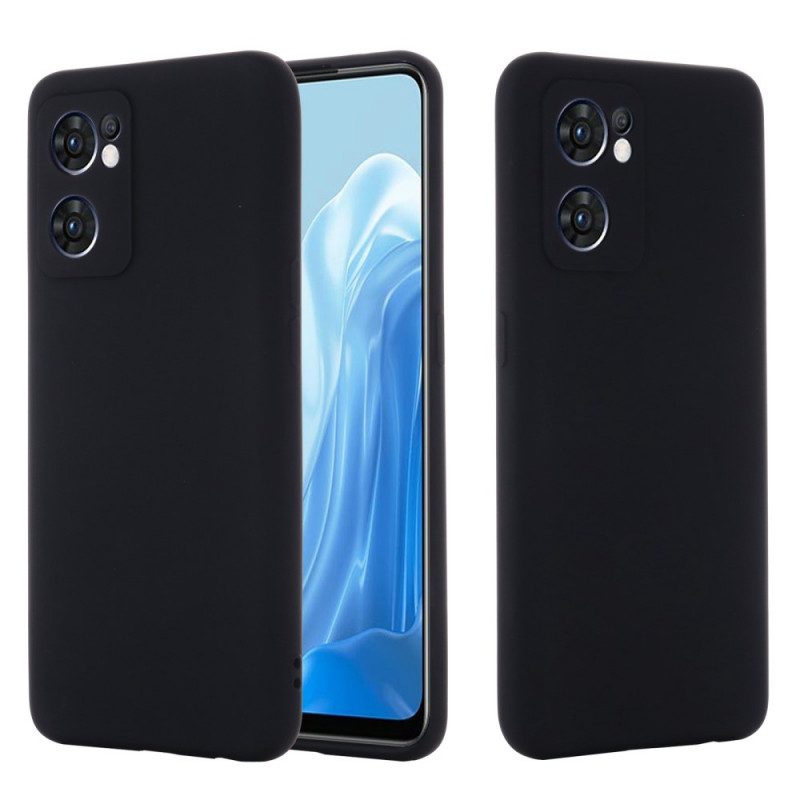 Cover Oppo Find X5 Lite Silicone Liquido Con Cordino