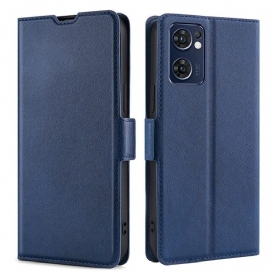 Custodia A Portafoglio Oppo Find X5 Lite Folio Cover Design A Doppia Patta