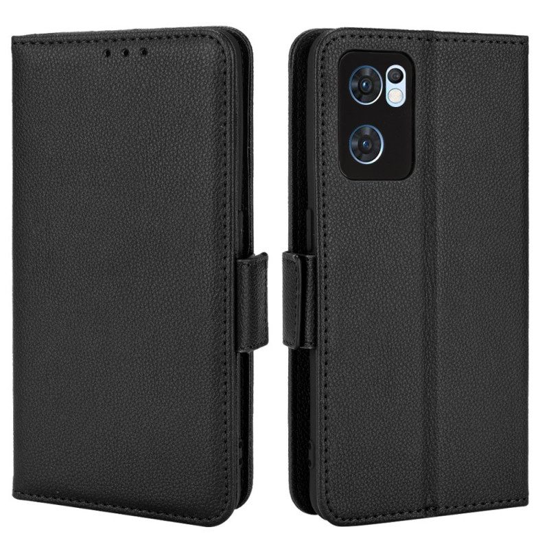 Custodia in pelle Oppo Find X5 Lite Folio Cover Flap Doppio Nuovi Colori