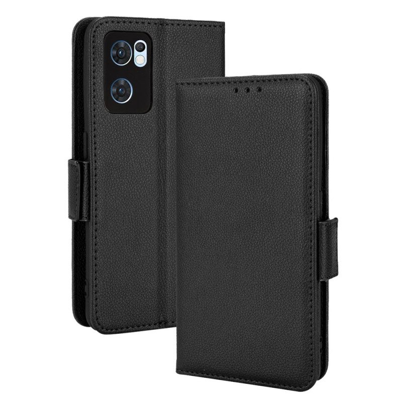 Custodia in pelle Oppo Find X5 Lite Folio Cover Flap Doppio Nuovi Colori