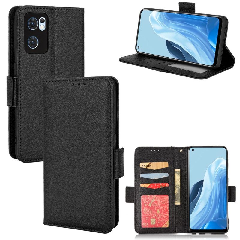 Custodia in pelle Oppo Find X5 Lite Folio Cover Flap Doppio Nuovi Colori