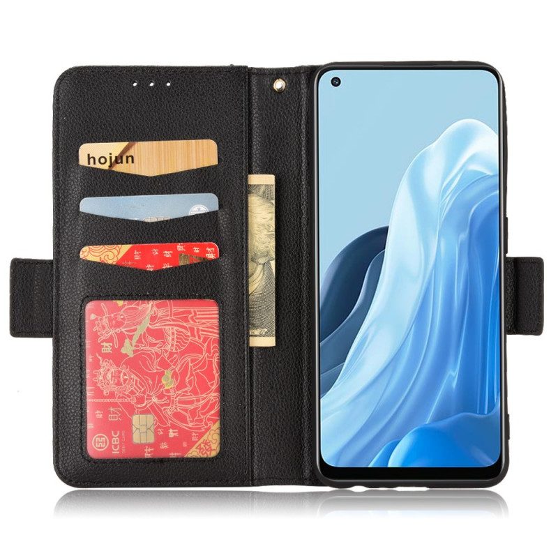 Custodia in pelle Oppo Find X5 Lite Folio Cover Flap Doppio Nuovi Colori