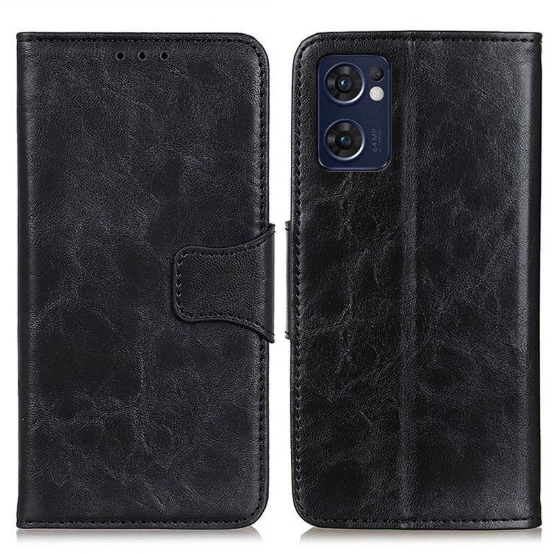 Custodia in pelle Oppo Find X5 Lite Folio Cover Texture Flap Magnetico