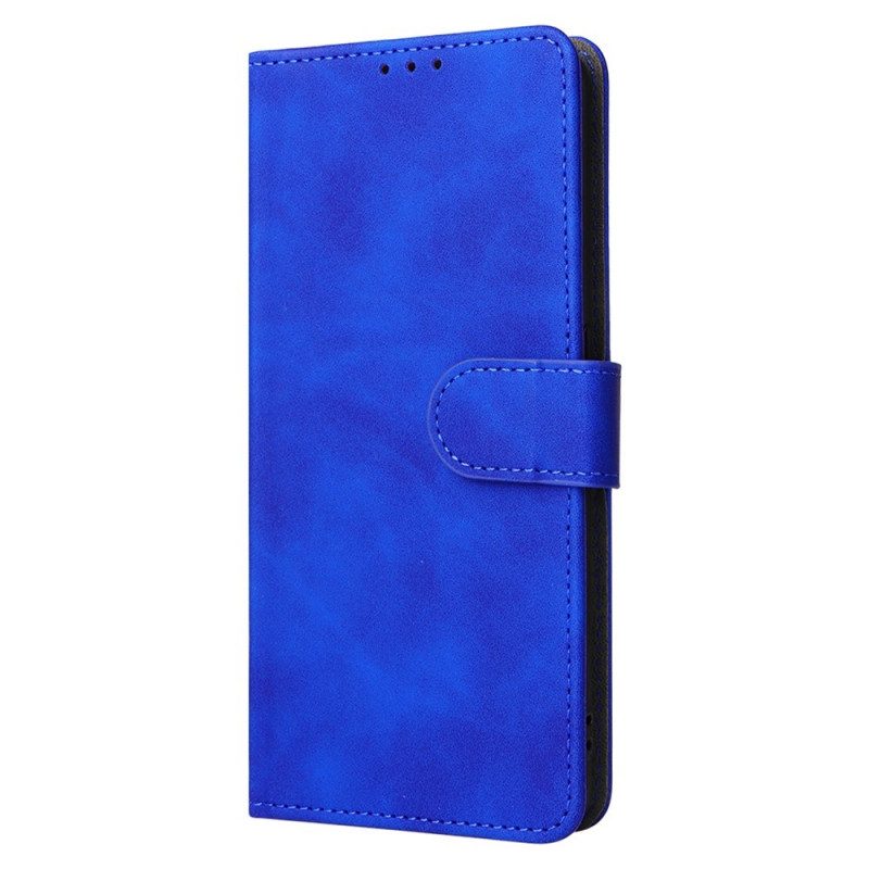 Folio Cover Oppo Find X5 Lite Cinturino Effetto Pelle Tinta Unita