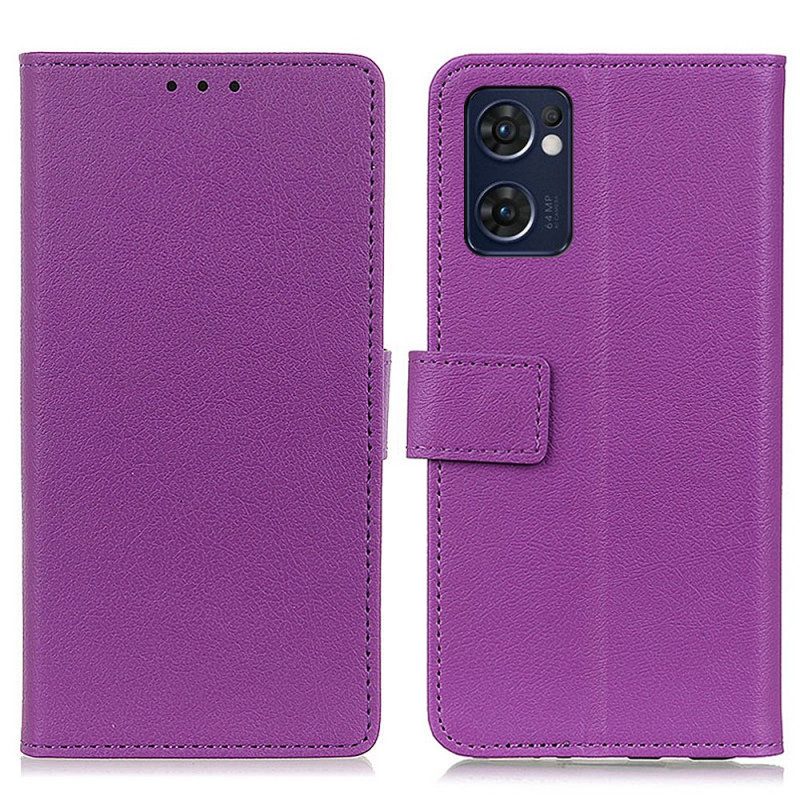 Folio Cover Oppo Find X5 Lite Classico Effetto Pelle