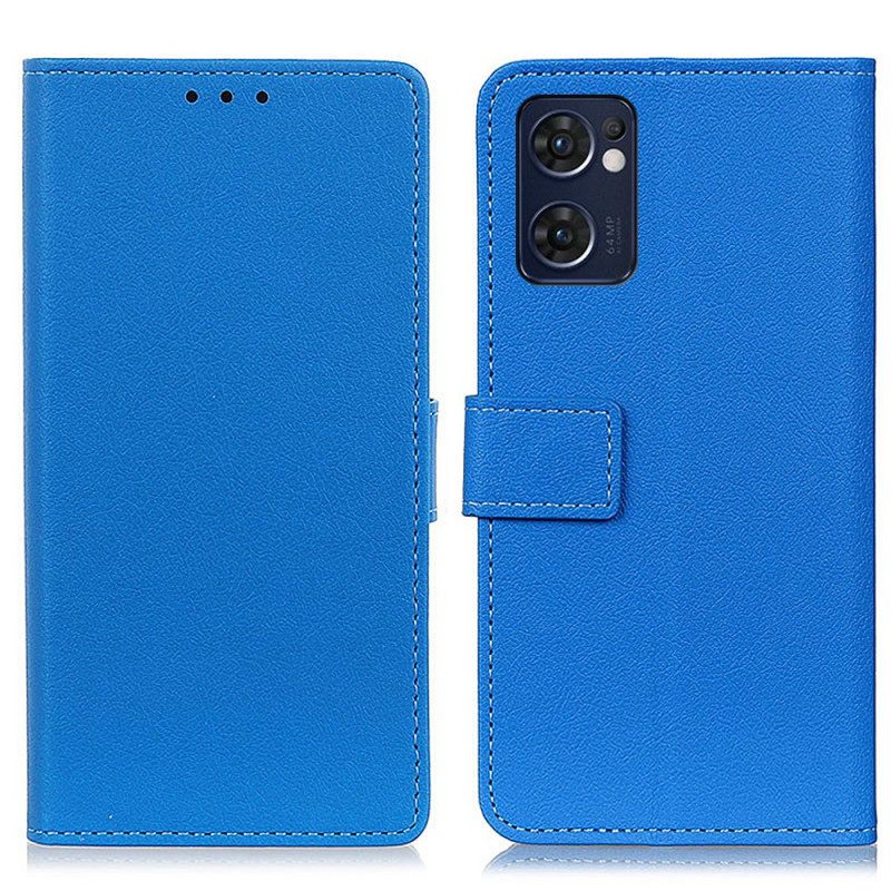 Folio Cover Oppo Find X5 Lite Classico Effetto Pelle