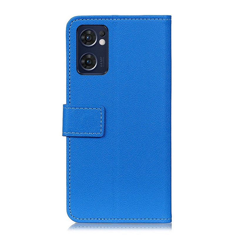 Folio Cover Oppo Find X5 Lite Classico Effetto Pelle