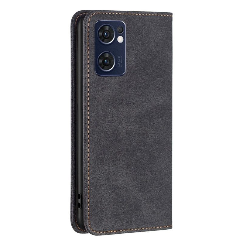 Folio Cover Oppo Find X5 Lite Custodia in pelle Binfen Colore Classico