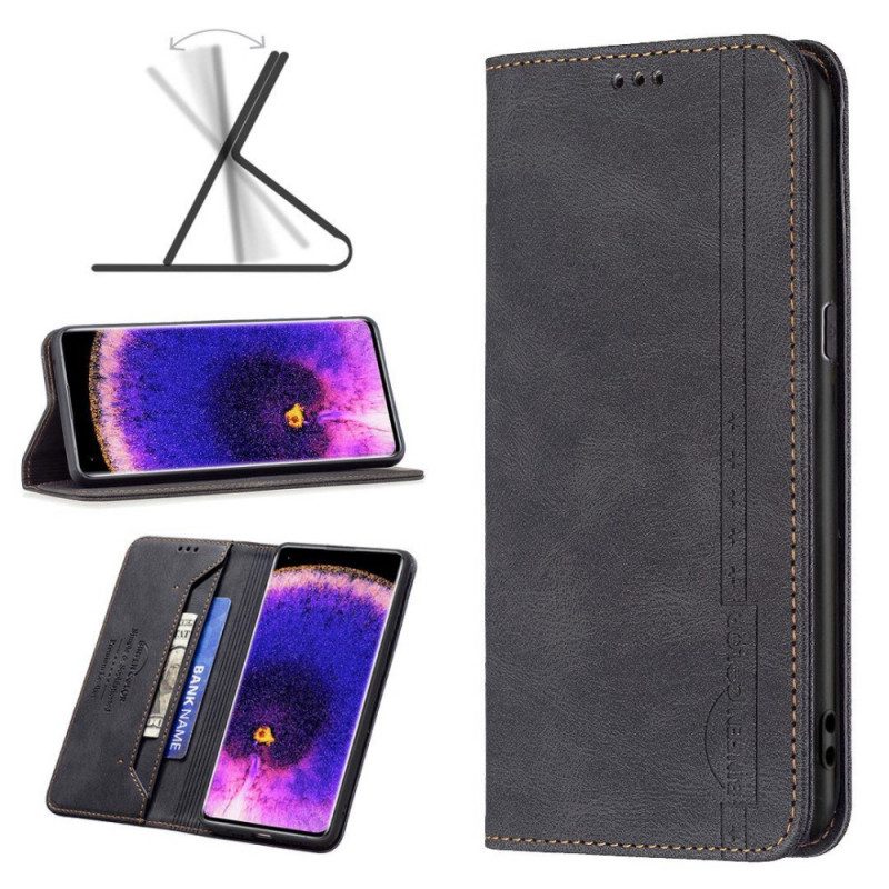 Folio Cover Oppo Find X5 Lite Custodia in pelle Binfen Colore Classico