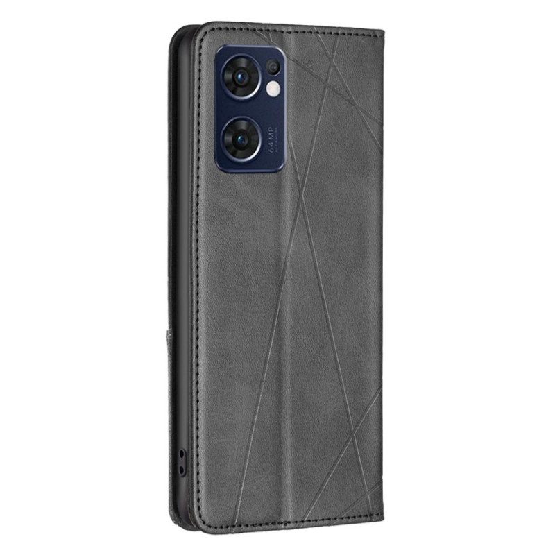 Folio Cover Oppo Find X5 Lite Custodia in pelle Diamanti