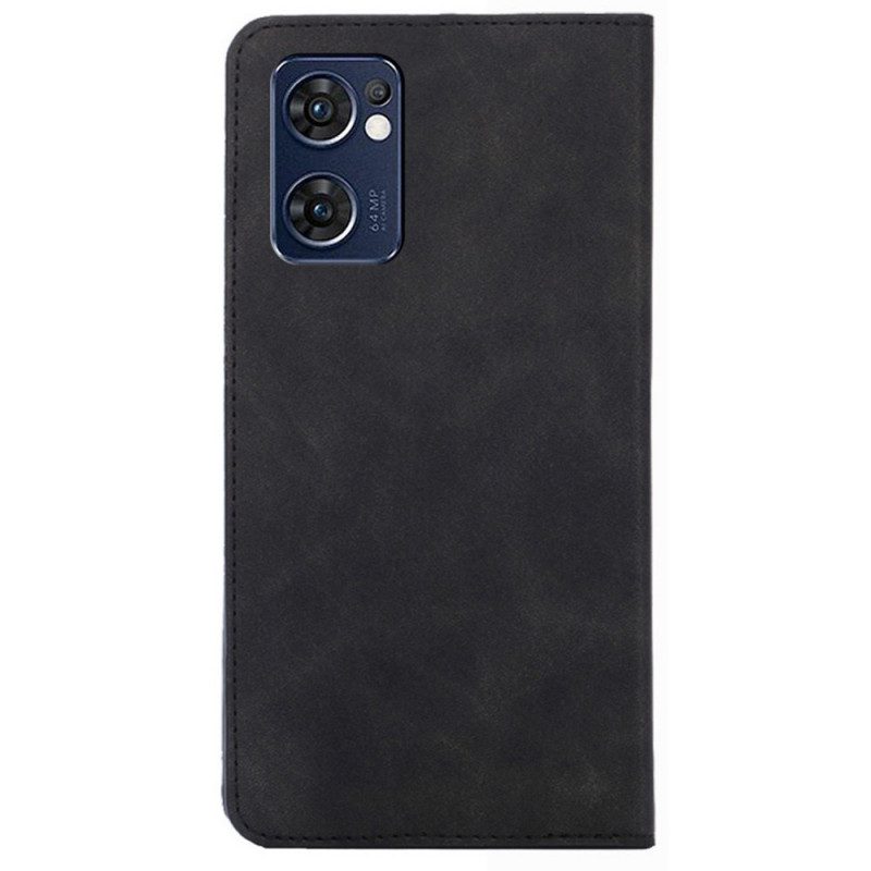 Folio Cover Oppo Find X5 Lite Custodia in pelle Effetto Pelle Al Tatto