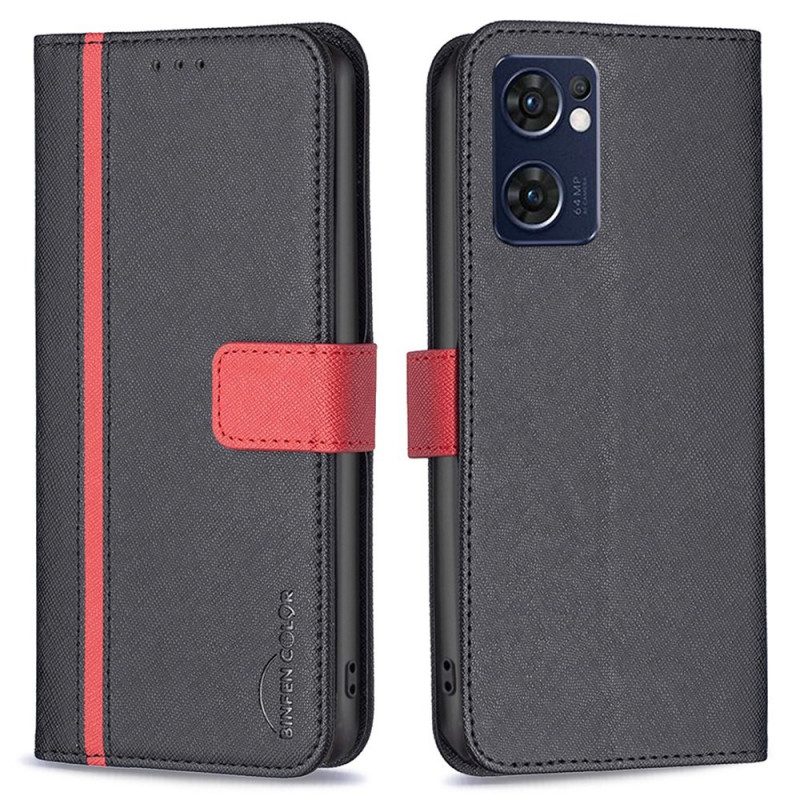 Folio Cover Oppo Find X5 Lite Ecopelle Tetxuré Binfen Color