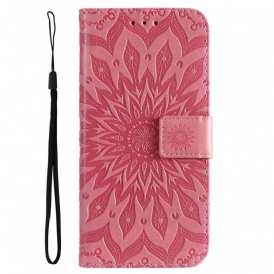 Folio Cover Oppo Find X5 Lite Mandala Del Sole Con Cinghie