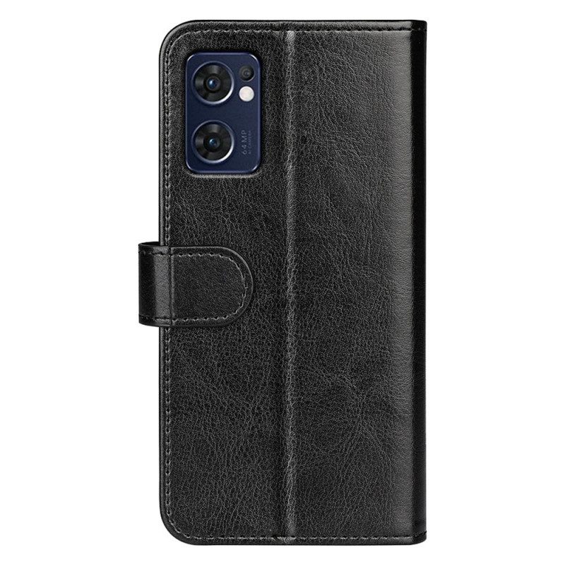 Folio Cover Oppo Find X5 Lite Stile Vintage In Pelle