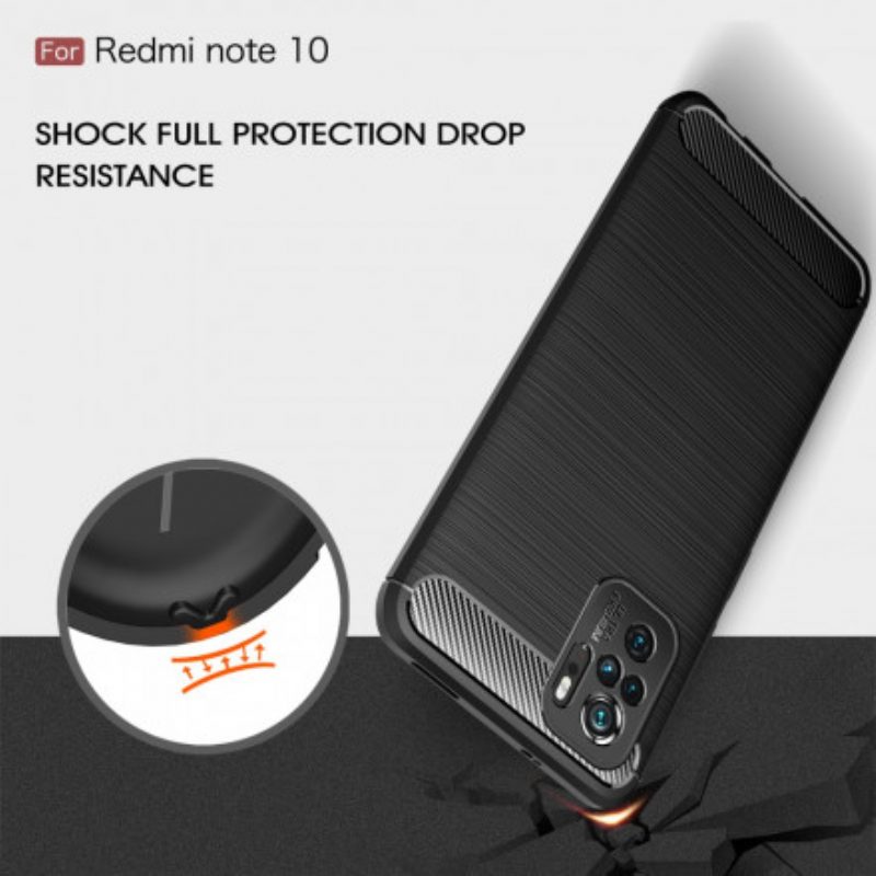 Cover Xiaomi Redmi Note 10 / 10S Fibra Di Carbonio Spazzolata