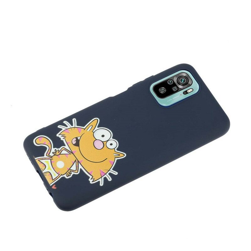 Cover Xiaomi Redmi Note 10 / 10S Gatto Con Bacio Cordino