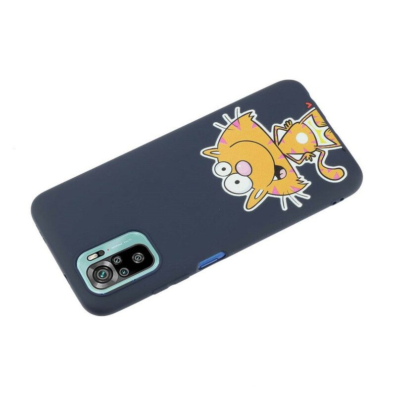 Cover Xiaomi Redmi Note 10 / 10S Gatto Con Bacio Cordino