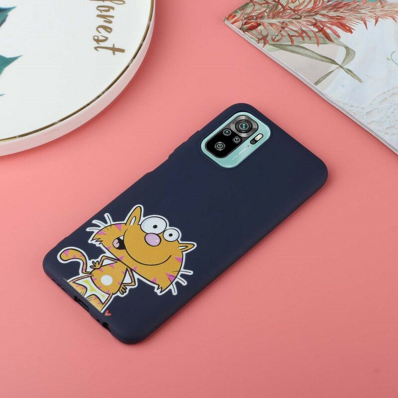 Cover Xiaomi Redmi Note 10 / 10S Gatto Con Bacio Cordino