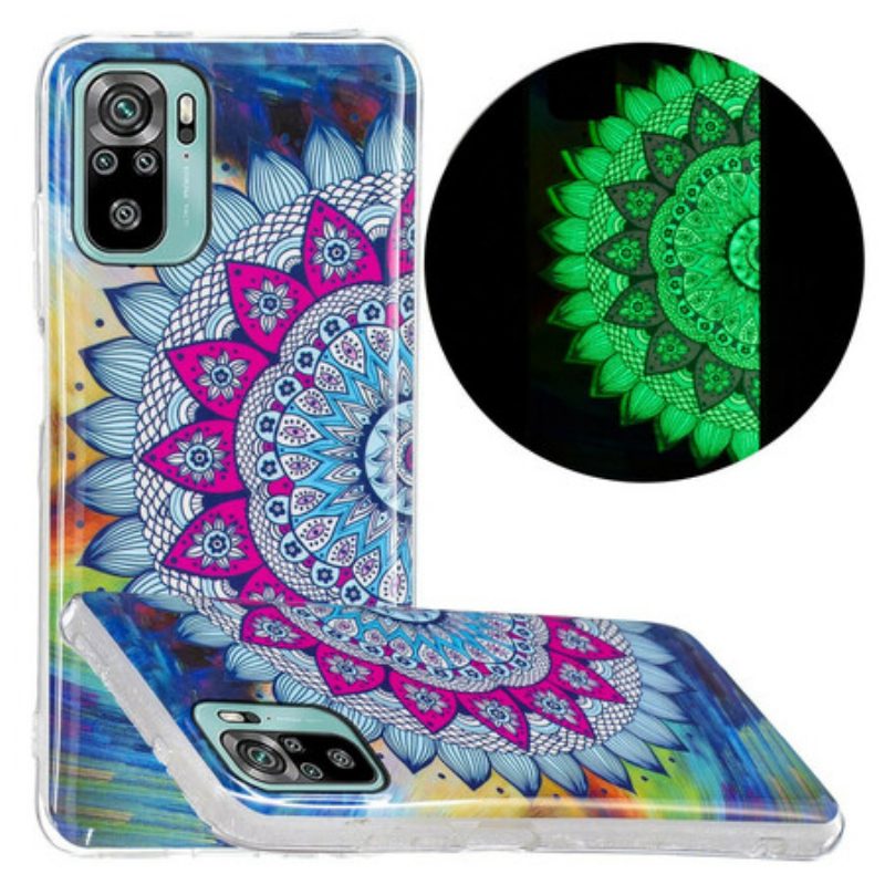 Cover Xiaomi Redmi Note 10 / 10S Mandala Colorato Fluorescente