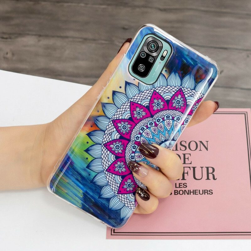 Cover Xiaomi Redmi Note 10 / 10S Mandala Colorato Fluorescente